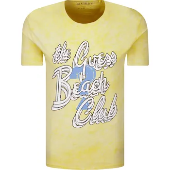 Pánské tričko GUESS JEANS Tričko BEACH CLUB | Barva:žlutý | Velikost:M