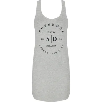 Dámské šaty Superdry Šaty | Barva:šedý | Velikost:L