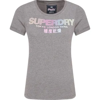 Oblečení a móda Superdry Tričko CITY NIGHTS | Barva:šedý | Velikost:XS