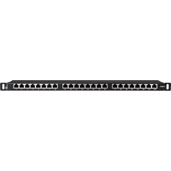 Patch panel PATCH PANEL FTP CAT.6 24 PORTŮ 0,5U PGF-6FTP24-B8 GETFORT