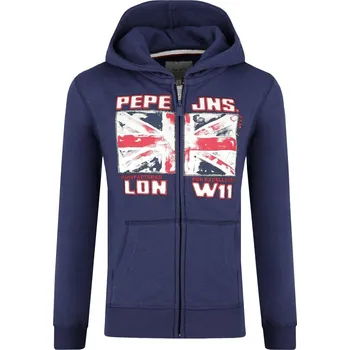 Pánská mikina Pepe Jeans London Mikina MIKA | Barva:tmavě modrá | Velikost:182