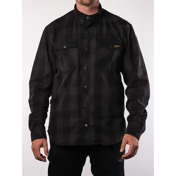 Moto vesta Broger ALASKA černá šedá košile na motorku Broger ALASKA černá šedá košile, M