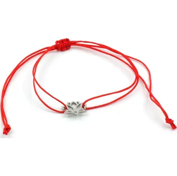 Náramek Moni červený náramek s květem lotusu