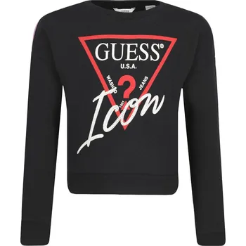 Pánská mikina Guess Mikina LS FLEECE_MINI ME | Barva:černý | Velikost:122