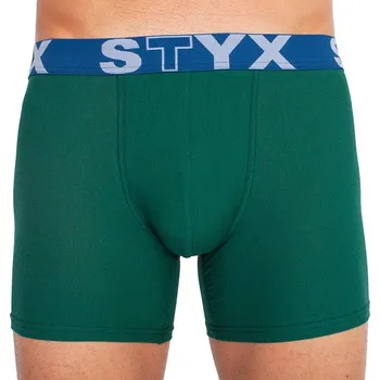 Pánské boxerky Styx long sportovní guma tmavě zelené (U1066) L Možnost vrácení zboží ZDARMA do 120 dnů!