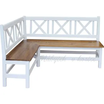 Jídelní stůl Rohová lavice SWEET HOME BAN25 levá Barevné provedení: Bílá - bezbarvý vosk