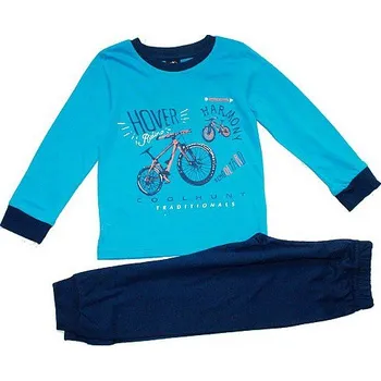 Dětské chlapecké pyžamo s potiskem JÍZDNÍ KOLO 8836 azur 921/55 vel. 98