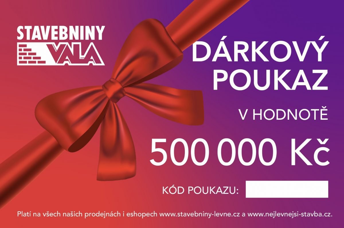 Dárkový Poukaz v hodnotě 500 000 Kč