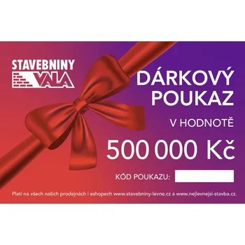 Dárková visačka Dárkový Poukaz v hodnotě 500 000 Kč