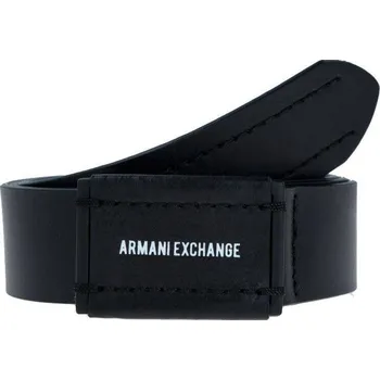 Opasek Armani Exchange Kůžoný opasek | Barva:černý | Velikost:105