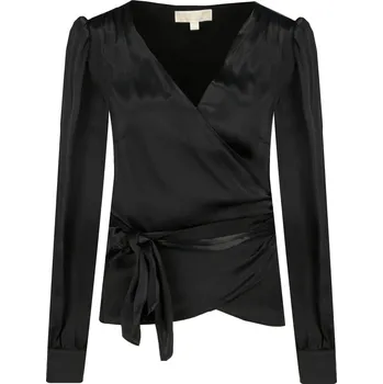 Dámské oblečení Michael Kors Saténová halenka | Barva:černý | Velikost:XS