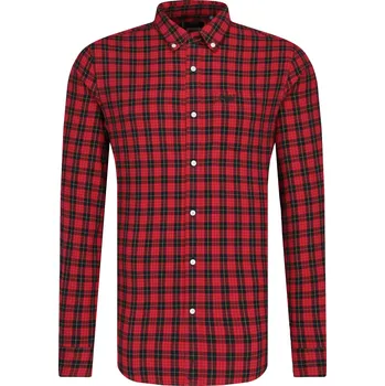 Pánská košile Superdry Košile CLASSIC LONDON | Barva:červený | Velikost:M