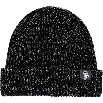 Módní doplněk Karl Lagerfeld Vlněná čepice K/Ikonik | Barva:černý | Velikost:OS