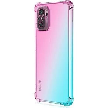 Pouzdro na mobilní telefon TopQ Shock pro Xiaomi Redmi Note 10 mentolové/růžové