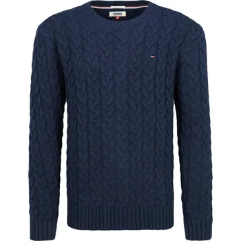 Pánský svetr Tommy Jeans Svetr TJM CABLE SWEATER 0 | Barva:tmavě modrá | Velikost:M