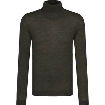 Pánský svetr boss Vlněný rolák Musso-P | Barva:khaki | Velikost:L