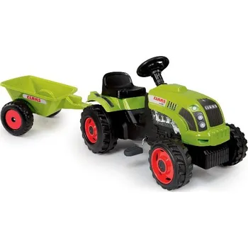 Odrážedlo Traktor na šlapání Claas GM Smoby s přívěsem