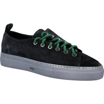 Pánská zimní obuv N21 Kůžoné plátěné tenisky | Barva:černý | Velikost:41