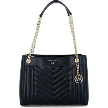Módní doplněk Michael Kors Kůžoná kabelka na rameno Susan | Barva:černý | Velikost:OS