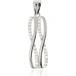 Zlatnictví Helios Přívěsek posázený zirkony z bílého zlata