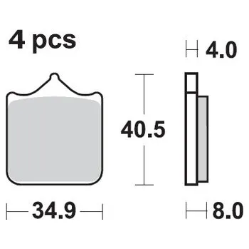 Brzda pro motocykl Brzdové destičky DP Brakes SDP přední BMW S 1000 R rok 13-19