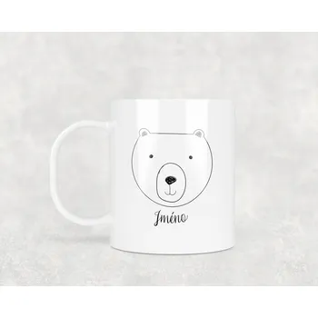 Domovi Plastový hrnek s vlastním jménem Medvěd 330ml