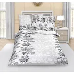 Povlečení krepové - pnoucí květ šedý - 140x200,70x90 cm