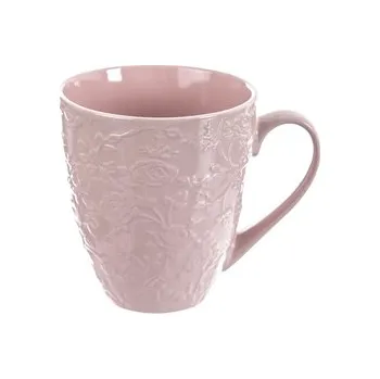 Hrnek ker. růžový kytičky 530 ml