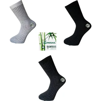 Pánské ponožky Pánské zdravotní ponožky s bambusovým vláknem Pesail - 3pár Barva: Mix barva, Velikost: 40-43