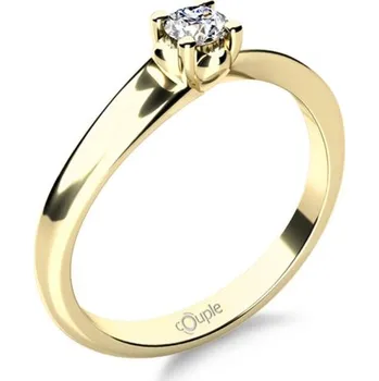 Šperk Couple, Elegantní zásnubní prsten Izzie, žluté zlato se zirkonem, vel. 51, prům. 16.2 mm, 585-68-1-4252.0Z00.0.51.001