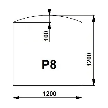 AGC Fenestra Sklo pod kamna P8 - velké, čiré 120x120, 6 mm