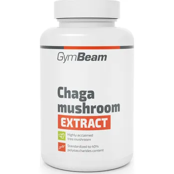 Přírodní produkt GymBeam Extrakt z houby Chaga 90 cps.