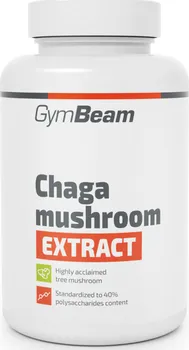 Přírodní produkt GymBeam Extrakt z houby Chaga 90 cps.