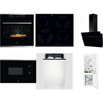 Set domácích spotřebičů ELECTROLUX KOBCS31X + ELECTROLUX EHF6343FOK + ELECTROLUX LFV316K + ELECTROLUX LMS2203EMX + ELECTROLUX EEM23100L + ELECTROLUX ENT6TF18S