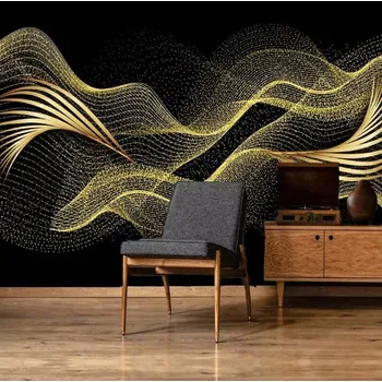 Fototapeta Solution Media 3D tapety - Zlaté línie MU3159 1 - Voděodolné plátno - Textilní tapeta omyvatelná - 250g/m2