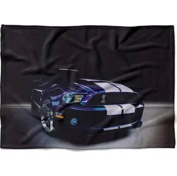 Dětská deka Deka Závodní auto 150x120 cm (Rozměr : 200 x 140 cm, Podšití beránkem: NE)