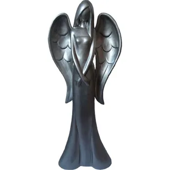 Keramický anděl stříbrný 95 cm