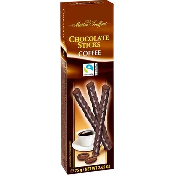 Čokoláda Maitre Truffout Dark Chocolate Sticks Coffee - Hořké čok. tyčinky s příchutí kávy 75g
