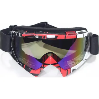 Motocyklové brýle Motokrosové brýle red/white