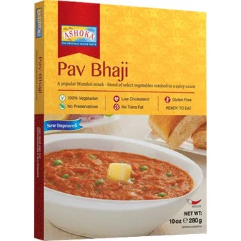 Hotové jídlo SHALAMAR Hotové karí, Směs zeleniny v kořeněné omáčce - Pav Bhaji Vegan Ashoka 280g