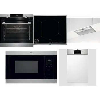 Set domácích spotřebičů AEG Mastery SteamBake BCK455350M + AEG Mastery SenseBoil IAE64413XB + AEG DGB3523S + AEG Mastery MSB2547D-M + AEG Mastery MaxiFlex FEE73517PM
