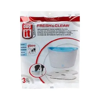 Akvarijní filtr DOGIT Náhradní filtr molitan+uhlí pro fontány DOG IT NEW 3ks
