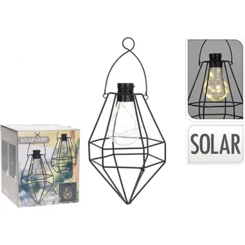 Zahradní dekorace Industriální solární lampa, dekor B (122707 041 512000270 lucerna solar B)