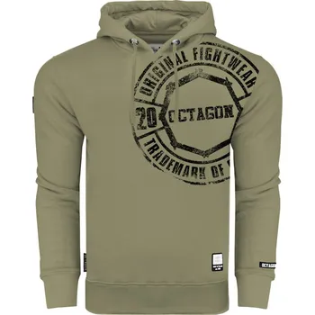 Pánská mikina Octagon Mikina Octagon FW Stamp Khaky S Kapucí