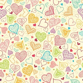 Šusťákovina KENT, potisk, barevná srdíčka, látka metráž