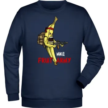 Pánská mikina Mikina Mike - Fruit army - námořní modrá