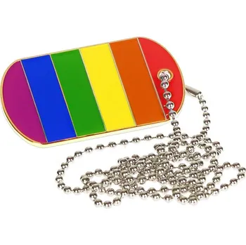 Přívěsek Přívěsek na krk LGBTI (stříbrný přívěsek s motivem LGBT vlajky)