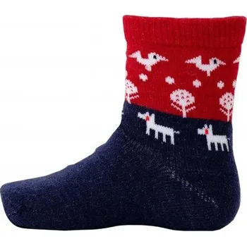 Cai dětské tenké merino ponožky vzor Nature 16-19