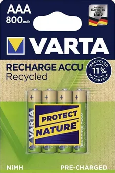 Článková baterie Varta Recharge Recycled AAA 4 ks