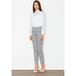 Elegantní kalhoty s vysokým pasem s barevnými potisky M515 Velikost: S, Barva (Varianta): 30